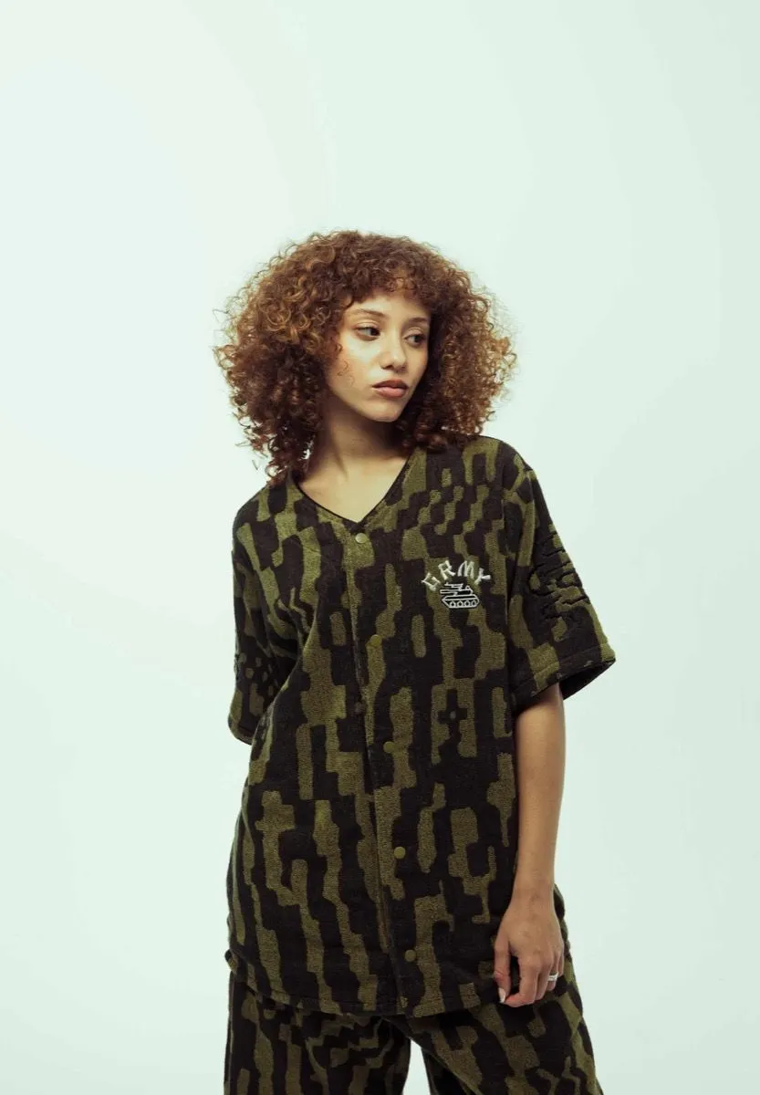 CAMISA DE BASEBALL GRIMEY LUCKY DRAGON ALL OVER JACQUARD - BLACK | SS24