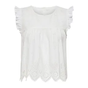  Camisetas sin mangas Only Onlsilla S L Frill Top Wvn Noos