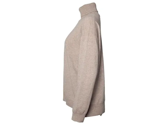 Closed cerrado, cuello alto en mezcla de cachemir beige 
