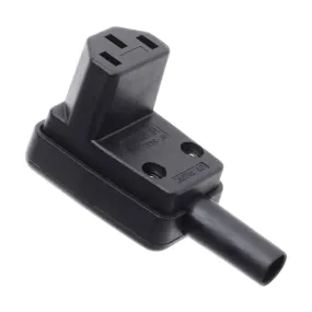 Conector Alimentacion C13 Hembra Angular  Negro 10 A