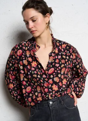 DES PETITS HAUTS ELIZON - Camisa recta estampada floral en multicolor