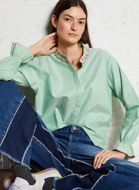 DR BLOOM SONIC - Camisa recta de algodón con cuello redondo en multicolor