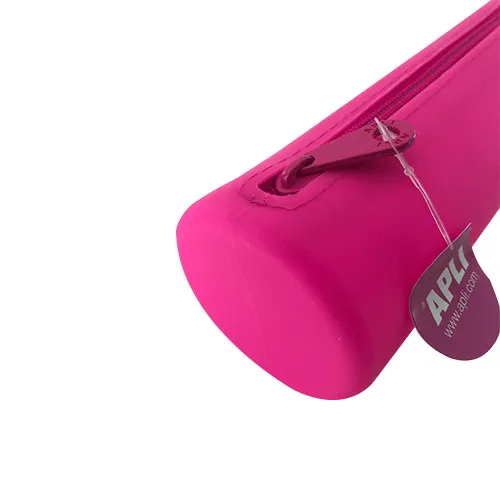 Estuche Silicona Redondo Fluorescente  Rosa