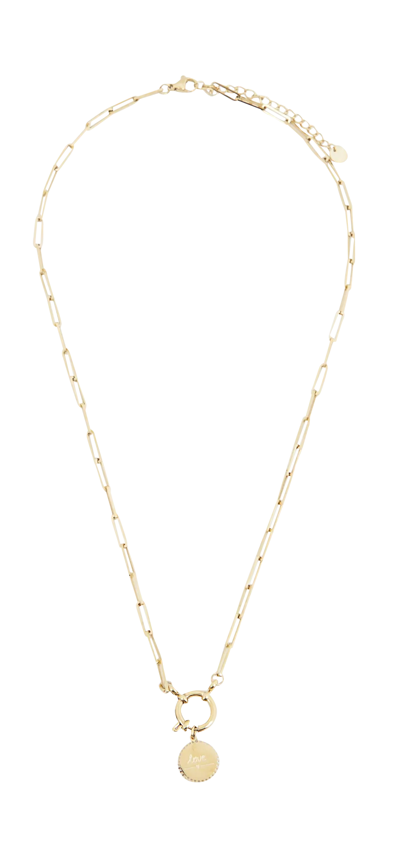 I CODE Collar de acero inoxidable en dorado