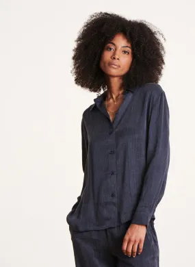 LA FEE MARABOUTEE Camisa amplia con botones en azul