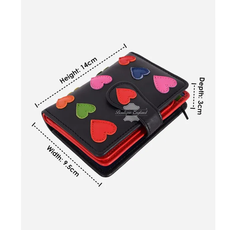 Ladies Wallet Multicolored Heart Card Holder Hand Bag
