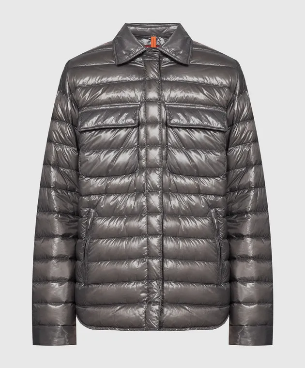 Parajumpers Petronel gray down jacket with logo