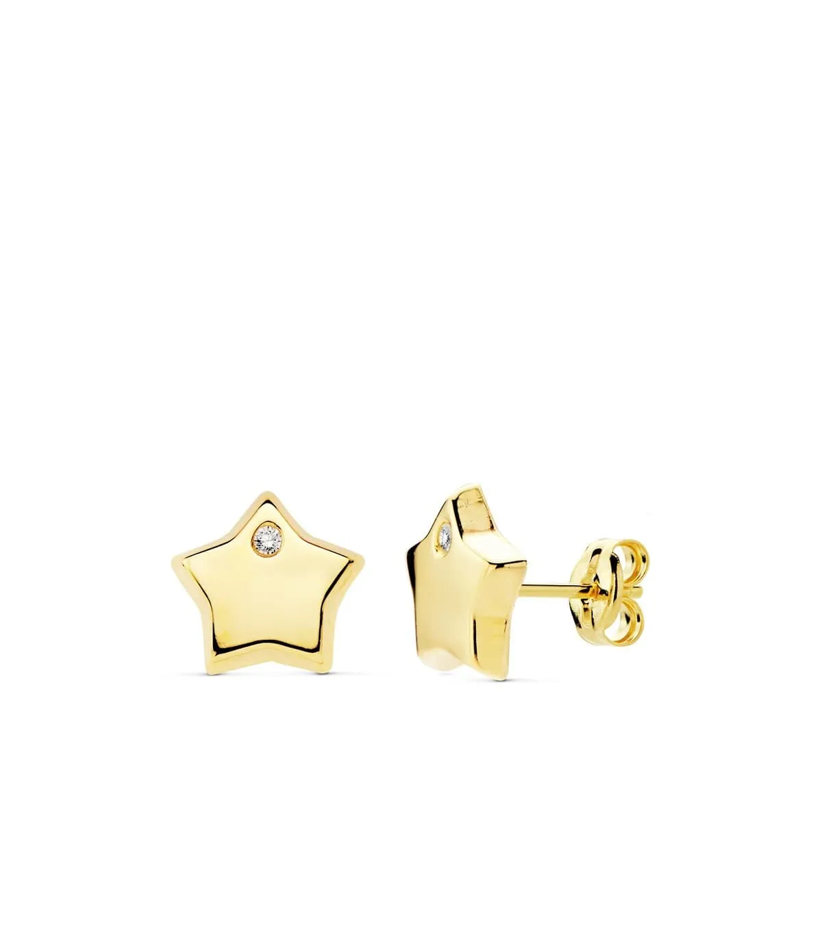 Pendientes Stella Oro Amarillo 18 K 9 MM
