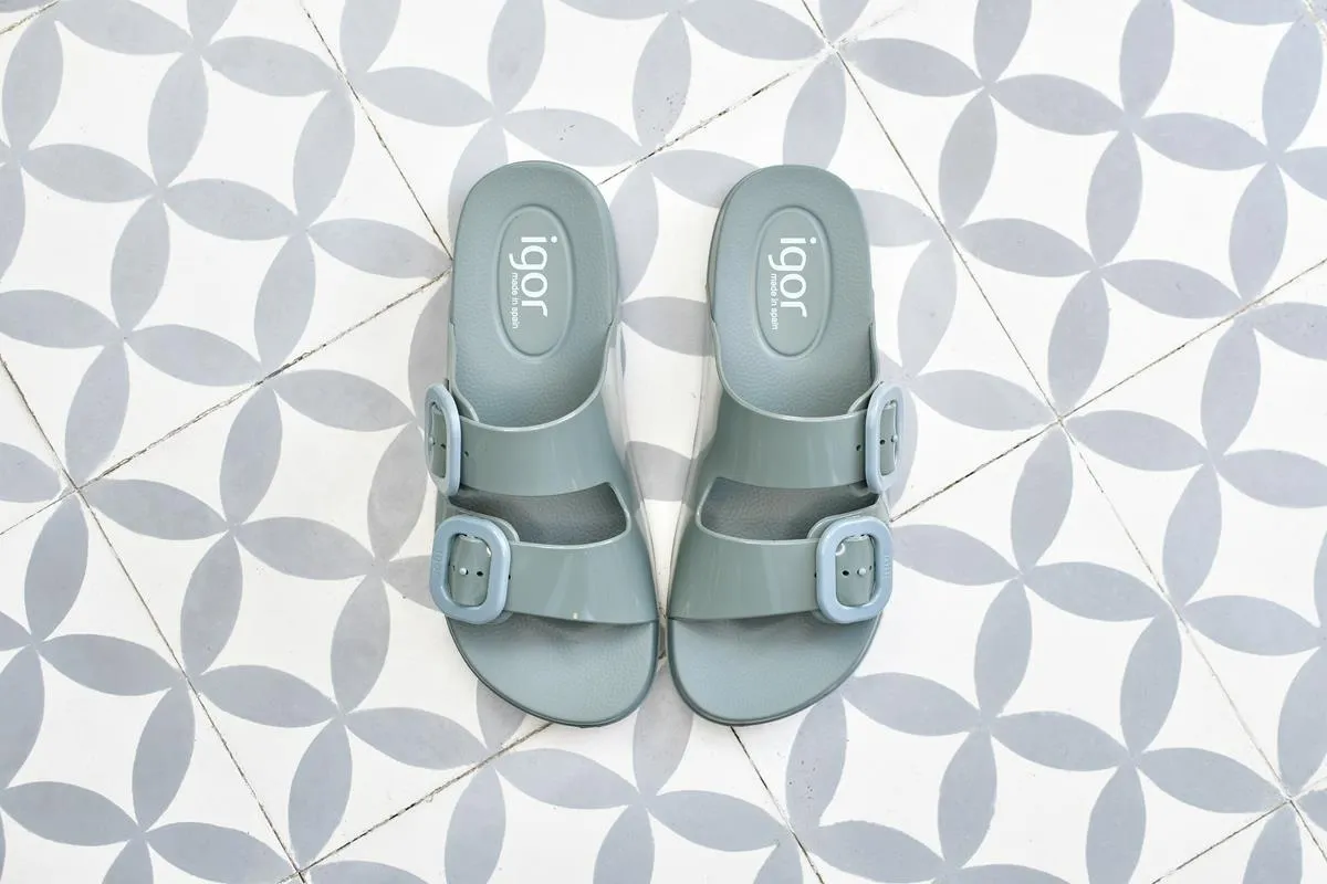 Sandalia IgorShoes Habana Brillo Verde
