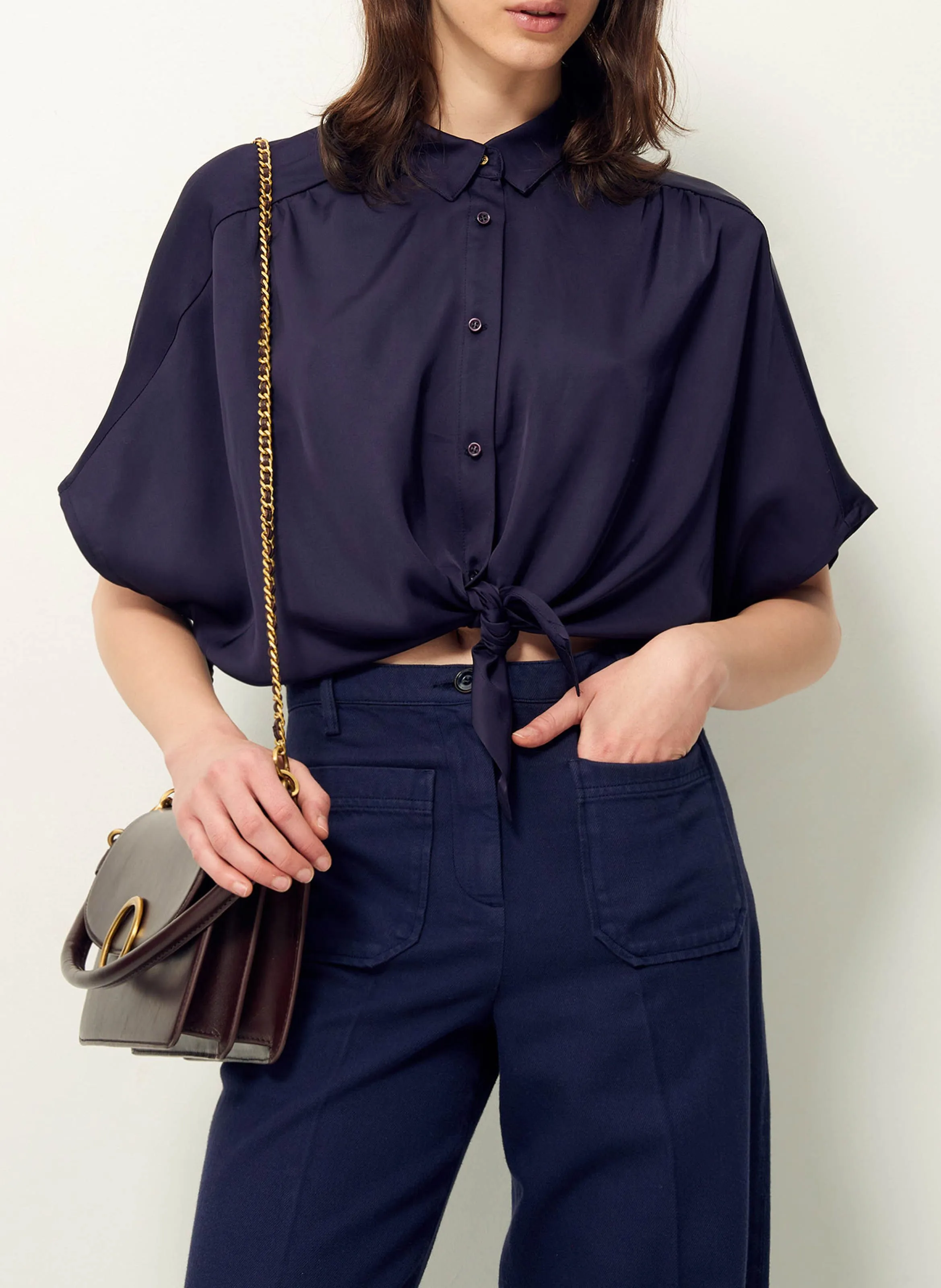 SESSUN ALFASSA NIGHT - Camisa recta en azul