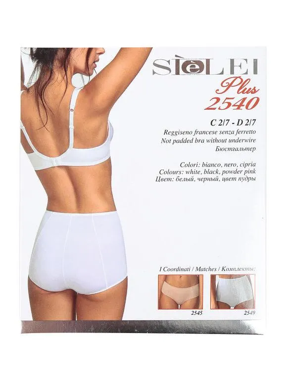 Sielei 2540 Sujetador sin forro sin aros CUP C