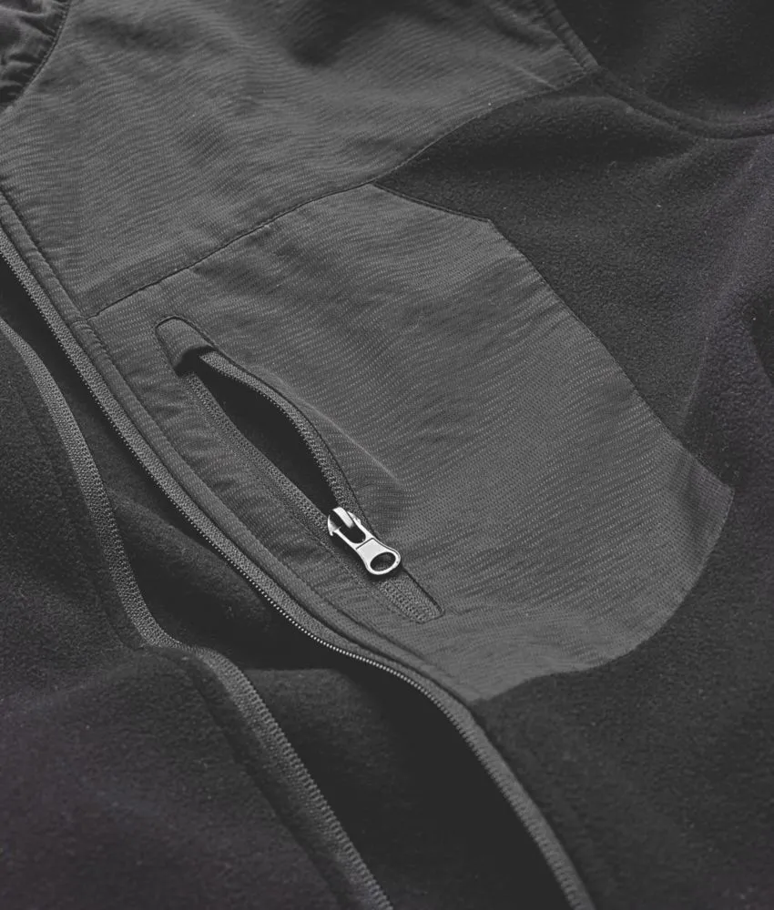 Site Teak, chaqueta de tejido polar, negro, talla L (pecho 44