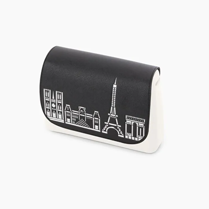 Solapa 3D skyline Parìs negra O bag glam