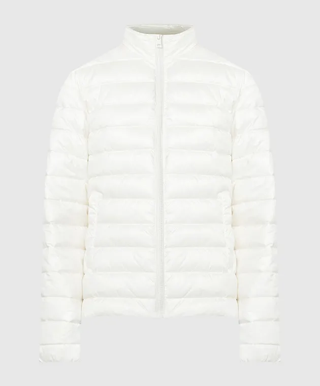 Twinset White quilted jacket with logo