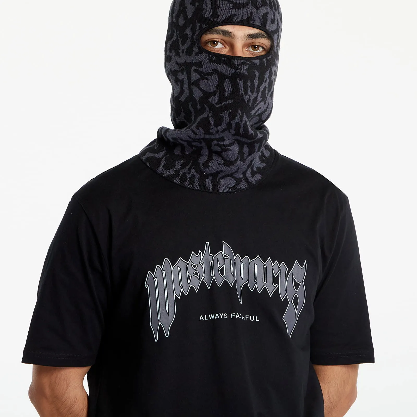 Wasted Paris Hat Balaclava All Over Feeler Charcoal/ Black