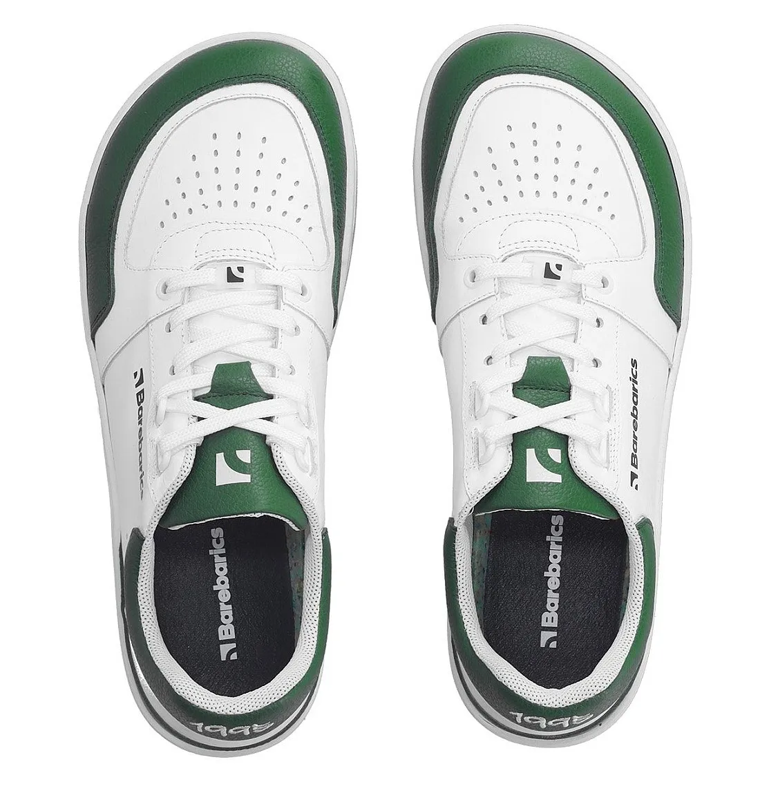 zapatos Barebarics Wave - White & Dark Green